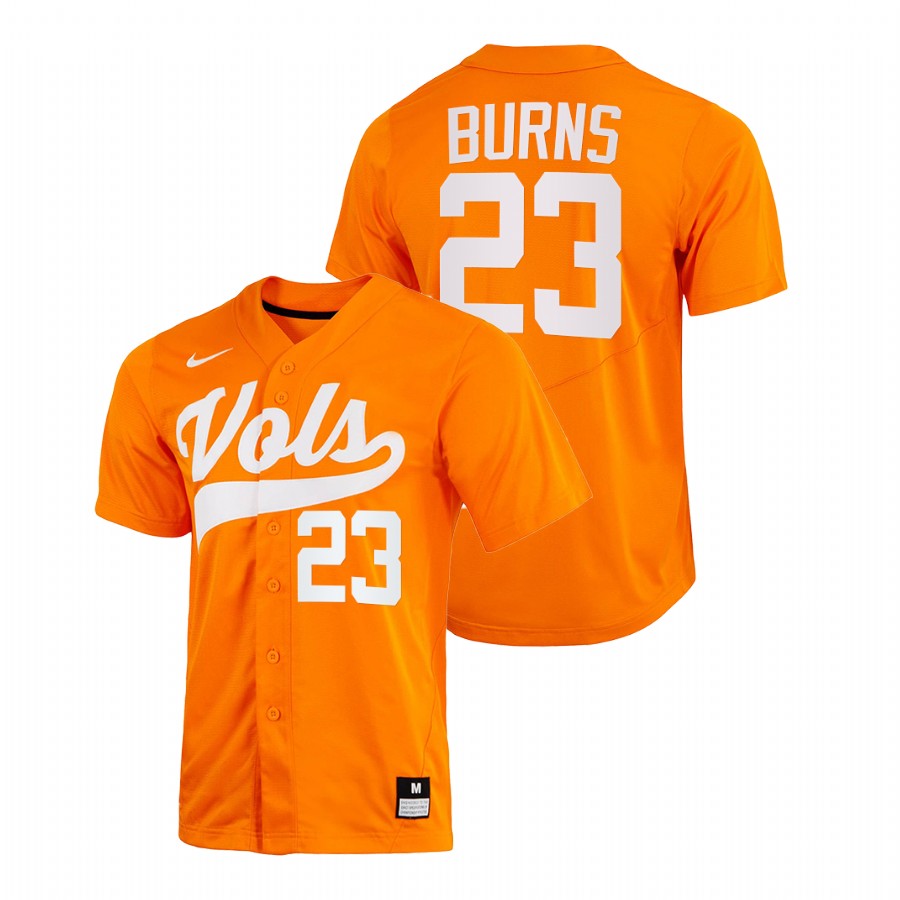 men tennessee volunteers chase burns orange 2022college baseball home jersey