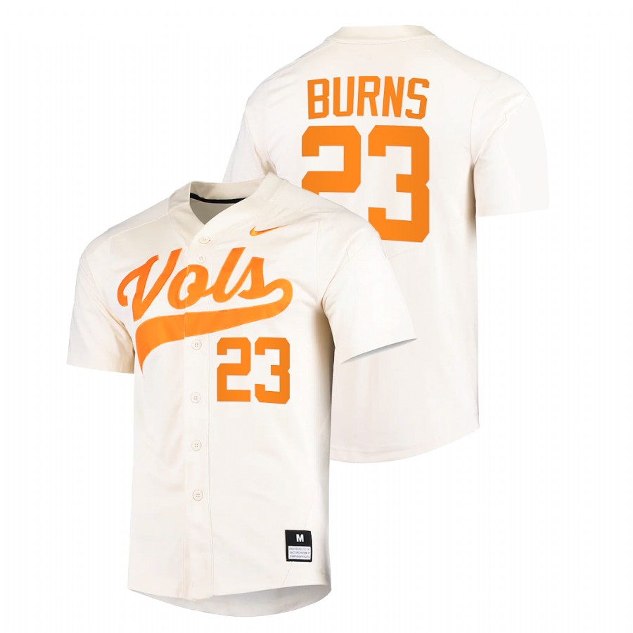 men tennessee volunteers chase burns white college baseball replica jersey