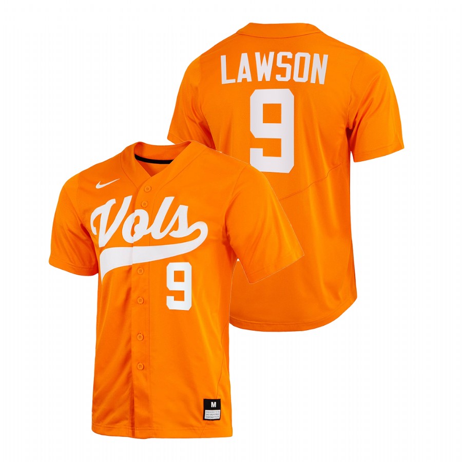 men tennessee volunteers cortland lawson orange 2022college baseball home jersey