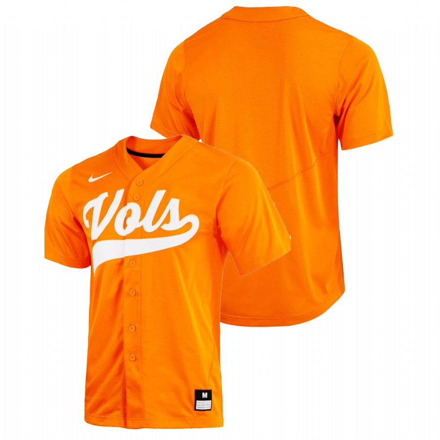 men tennessee volunteers custom replica college baseball orange jersey