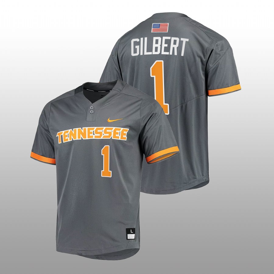 men tennessee volunteers drew gilbert grey 2022college baseball jersey