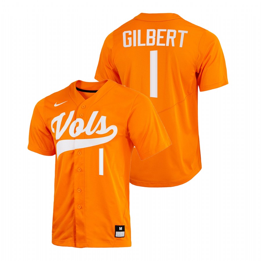 men tennessee volunteers drew gilbert orange 2022college baseball home jersey