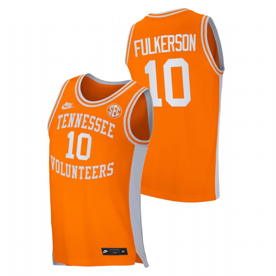men tennessee volunteers john fulkerson 2021 college basketball retro orange jersey
