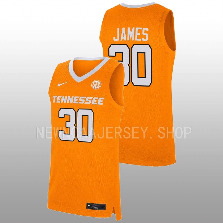 men tennessee volunteers josiah jordan james 2022 23 replica basketball orange jersey