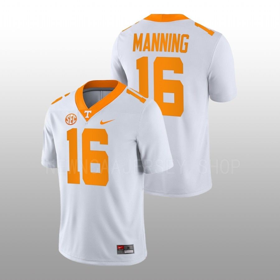 men tennessee volunteers peyton manning nil replicaame college football white jersey