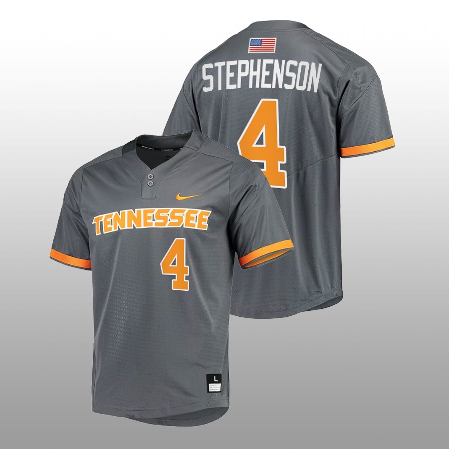men tennessee volunteers seth stephenson grey 2022college baseball jersey