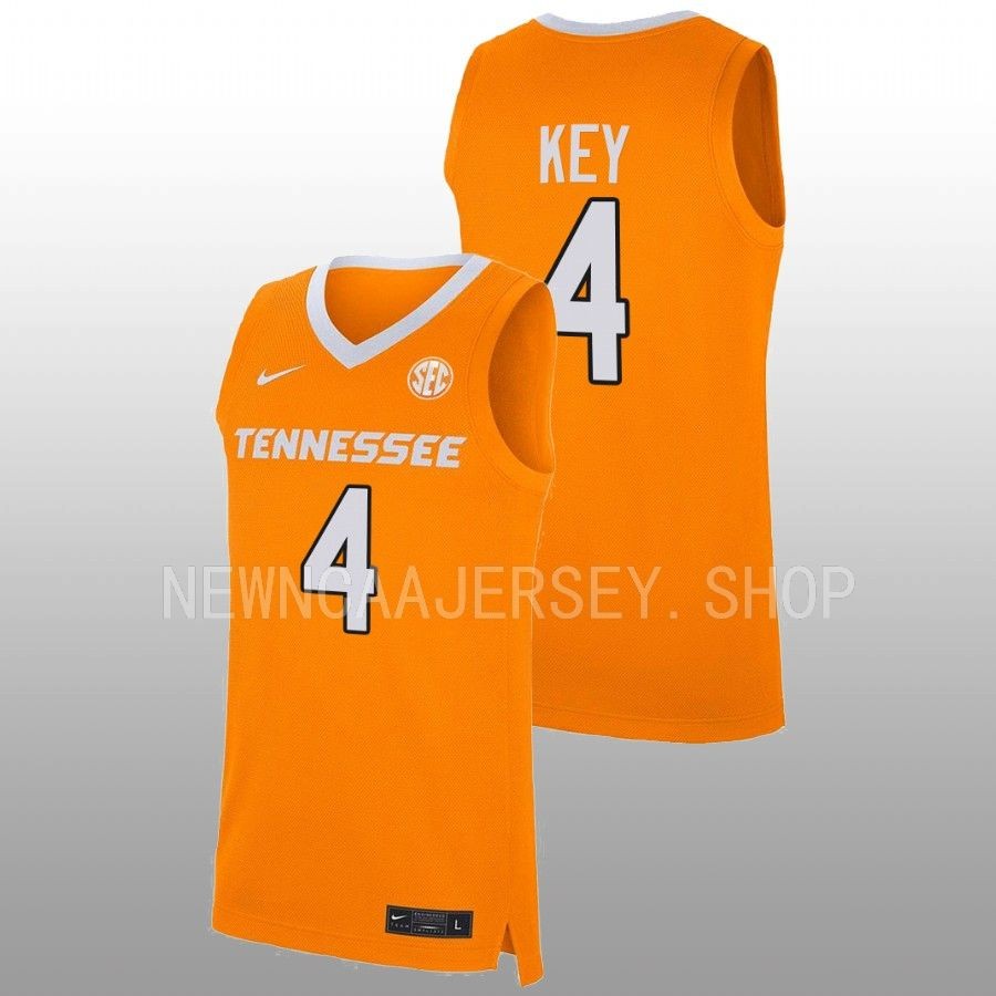 men tennessee volunteers tyreke key 2022 23 replica basketball orange jersey