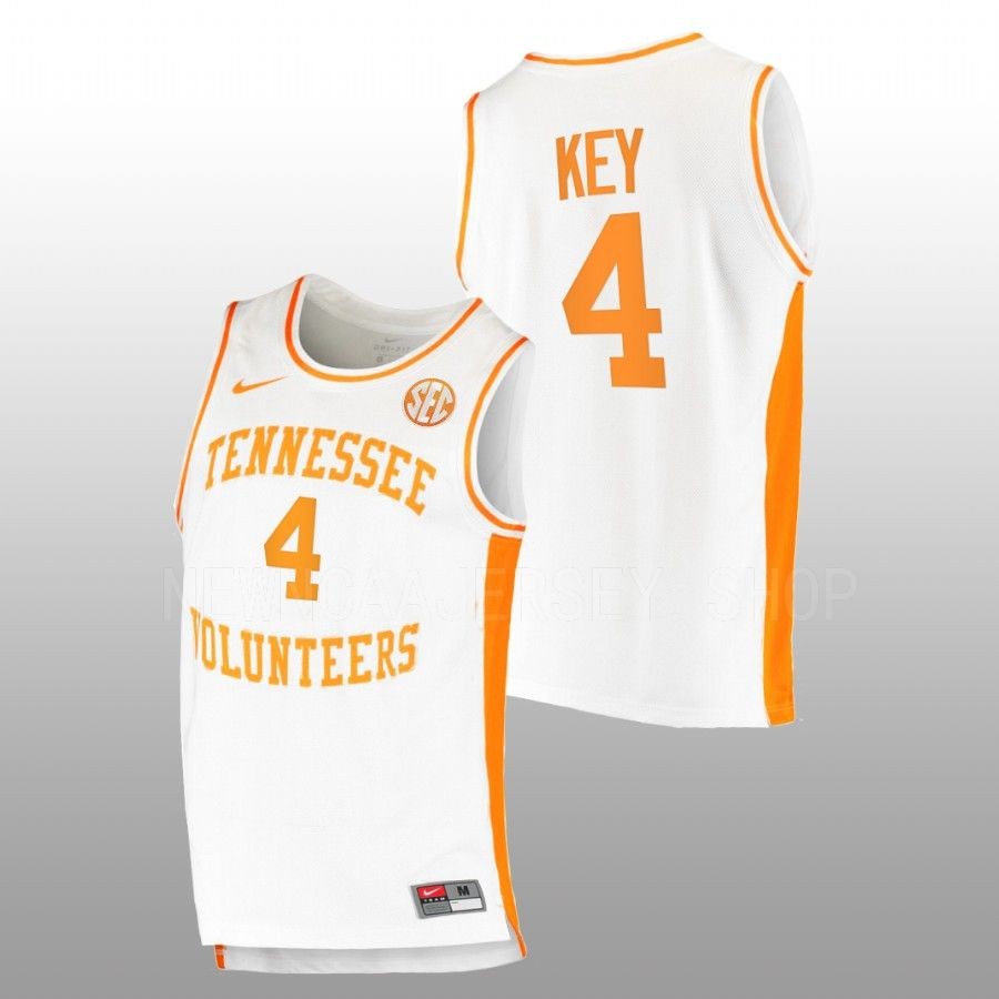 men tennessee volunteers tyreke key 2022 23 replica college basketball white jersey