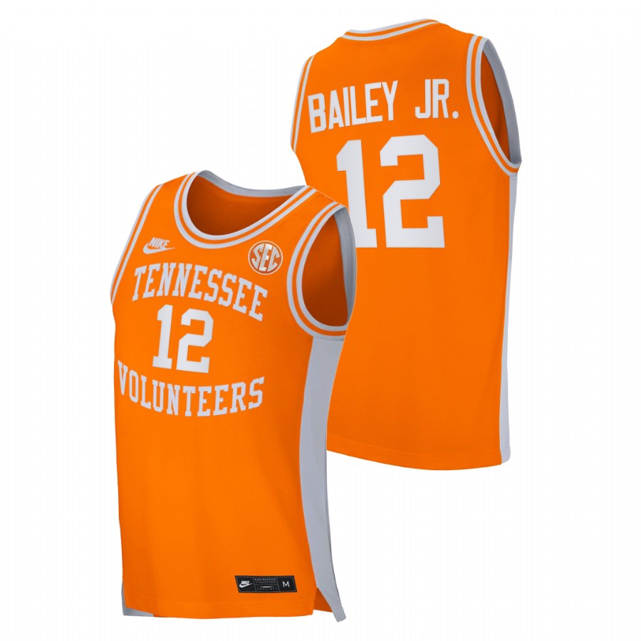 men tennessee volunteers victor bailey jr. 2021 college basketball retro orange jersey