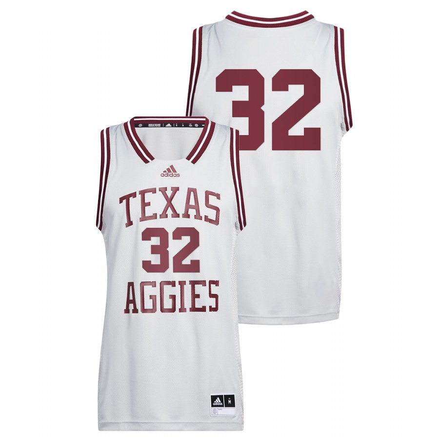 men texas a&m aggies bernard king alumni basketball reverse retro white jersey