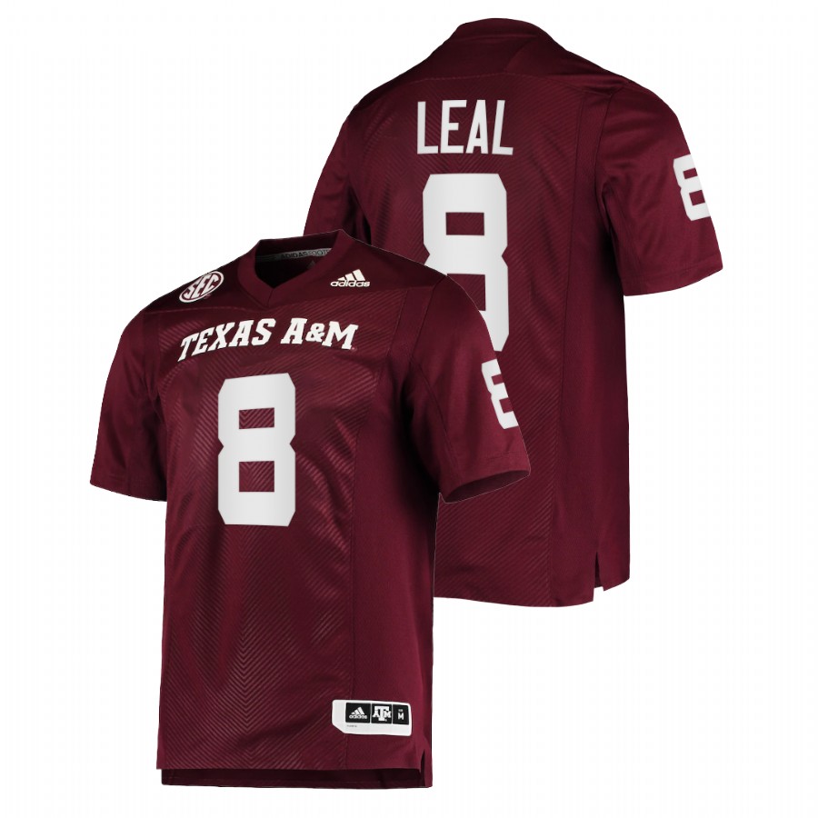 men texas a&m aggies demarvin leal college football maroon jersey