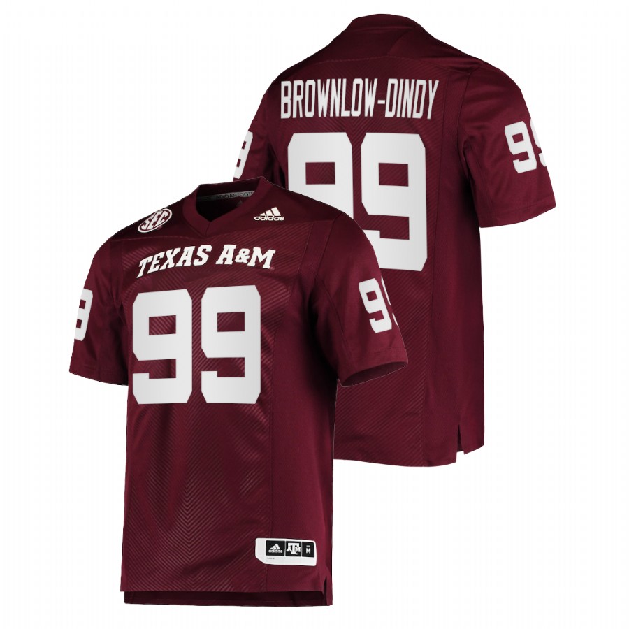 men texas a&m aggies gabe brownlow dindy college football maroon jersey