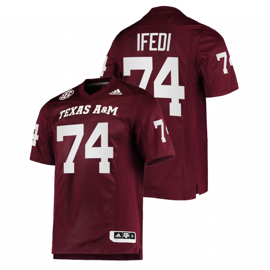 men texas a&m aggies germain ifedi alumni college football maroon jersey
