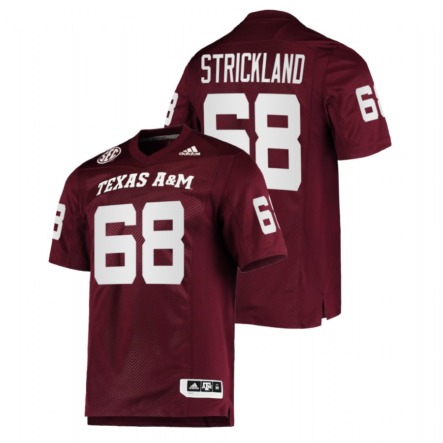 men texas a&m aggies remington strickland college football maroon jersey