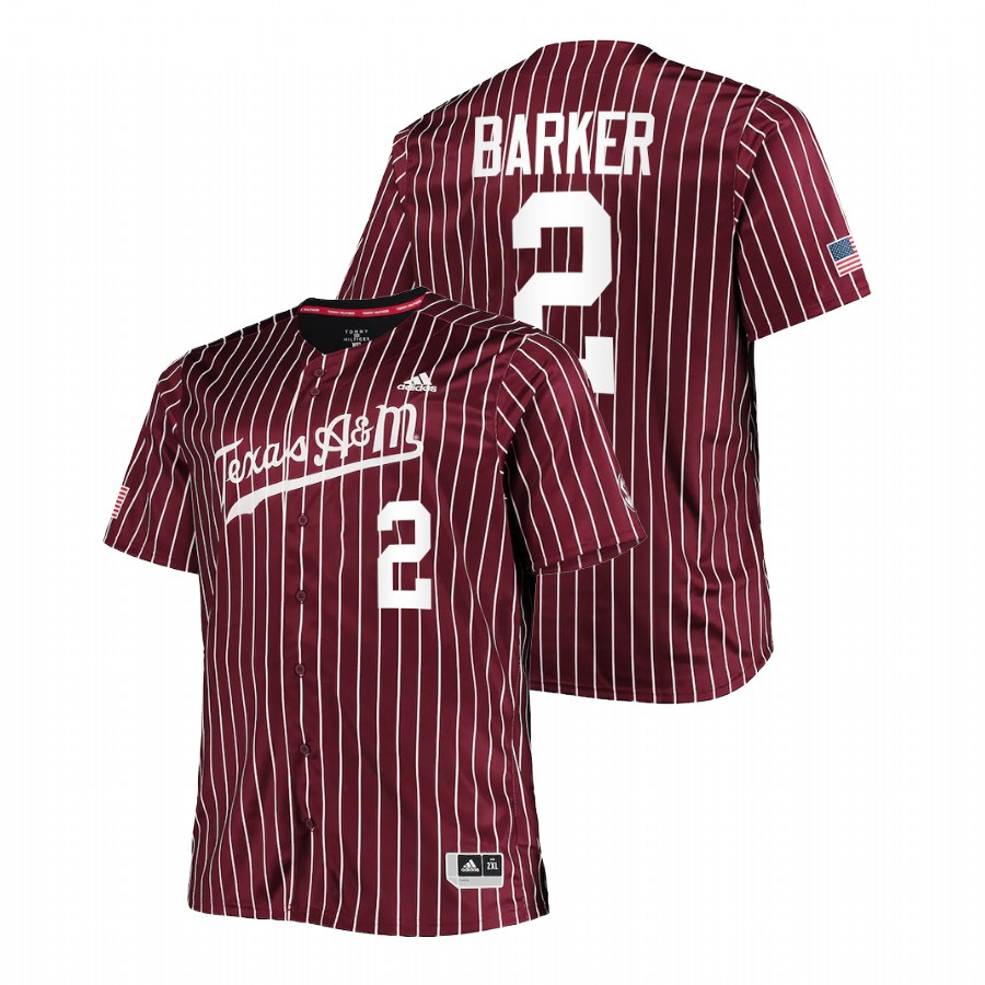 men texas a&m aggies rody barker maroon college baseball replica jersey