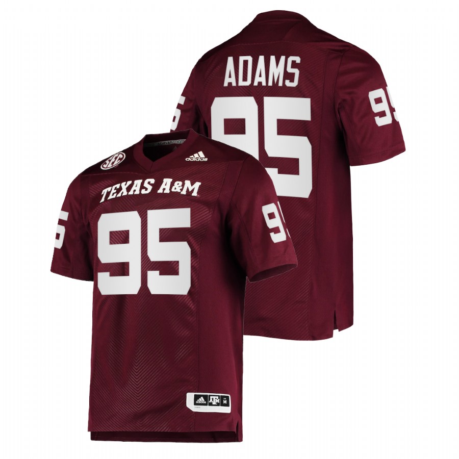 men texas a&m aggies sam adams alumni college football maroon jersey