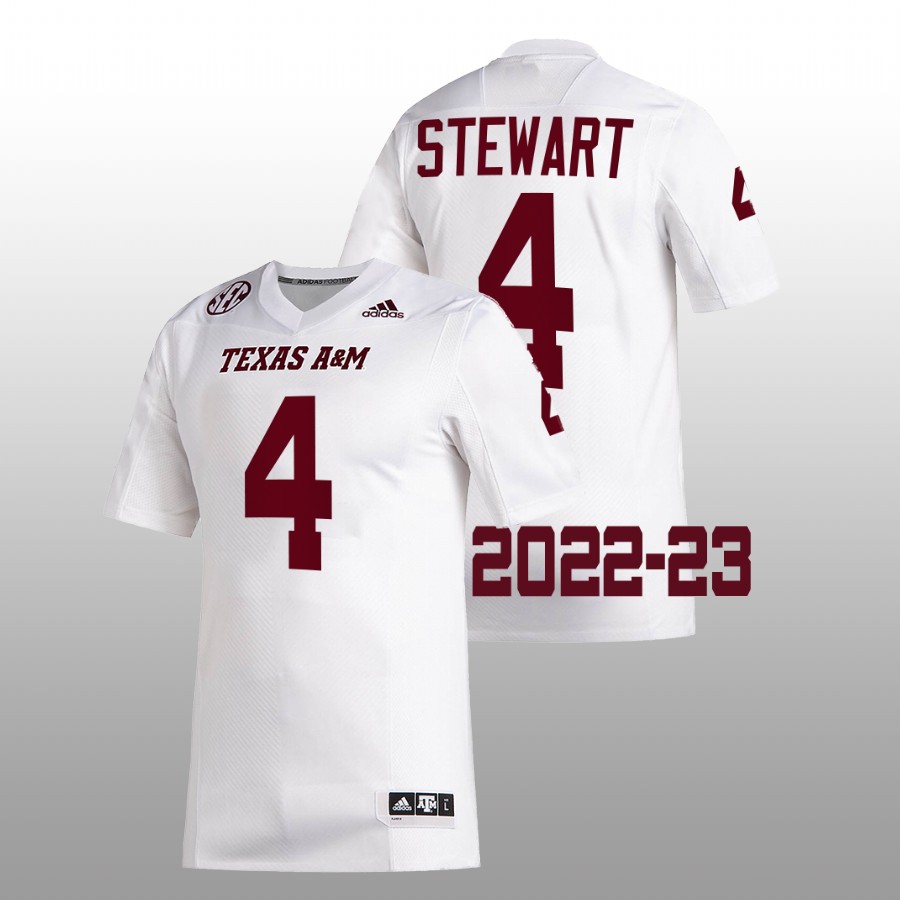 men texas a&m aggies shemar stewart 2022 23 college football white jersey
