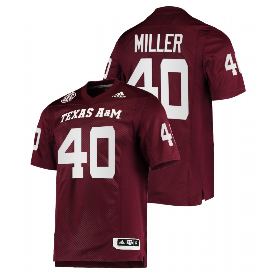men texas a&m aggies von miller alumni college football maroon jersey