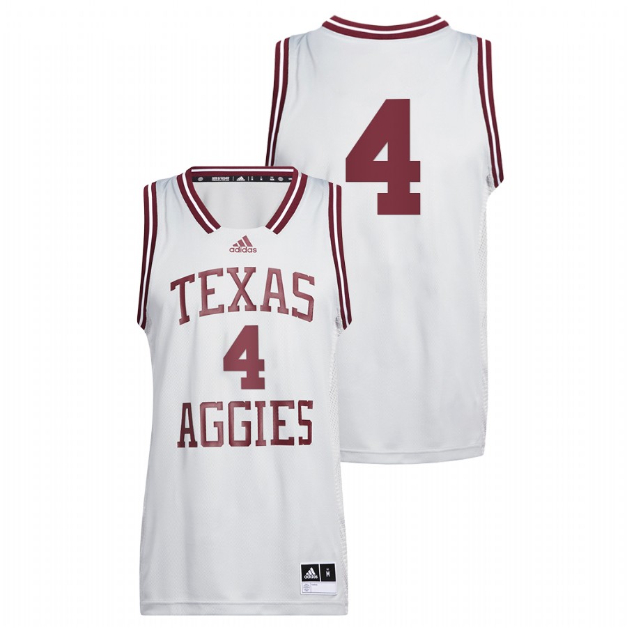 men texas a&m aggies wade taylor iv 2022 college basketball reverse retro white jersey