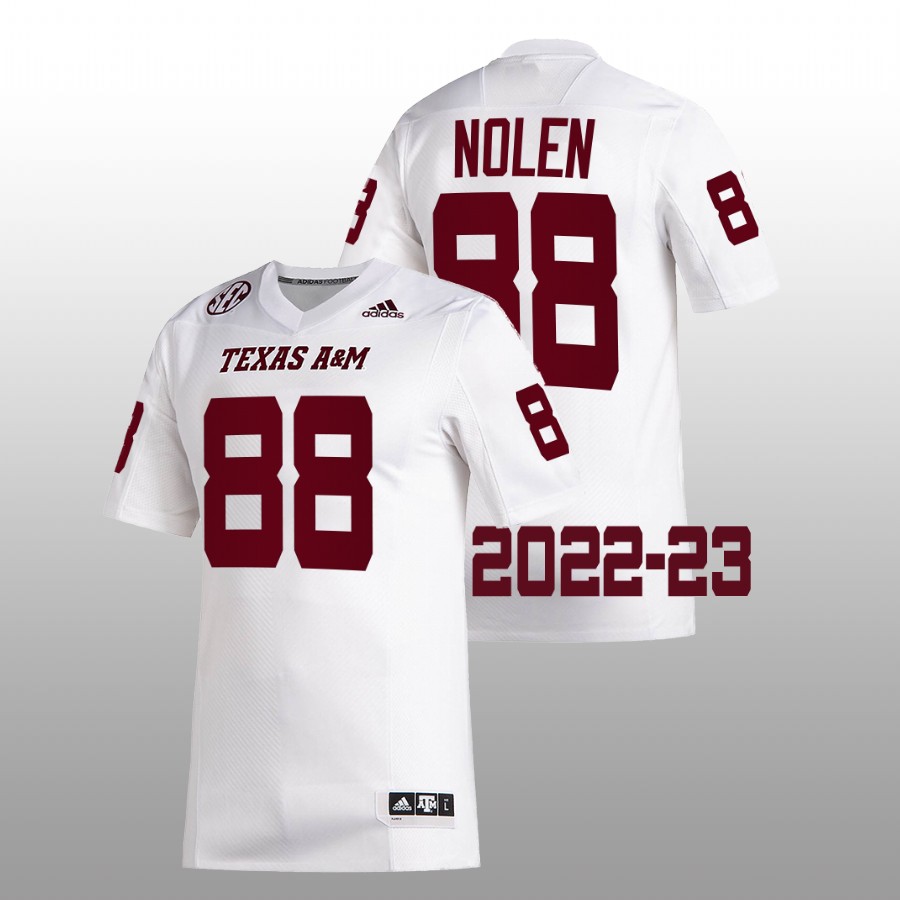 men texas a&m aggies walter nolen 2022 23 college football white jersey