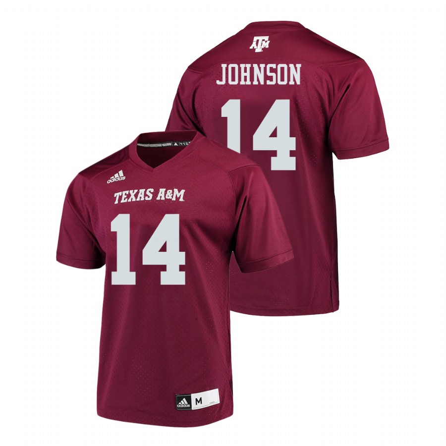 men texas aggies max johnson 2021 22 college football maroon jersey