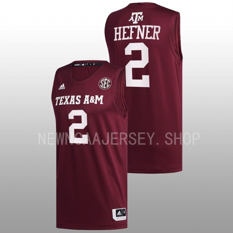 men texas am aggies hayden hefner 2022 23 college basketball maroon jersey