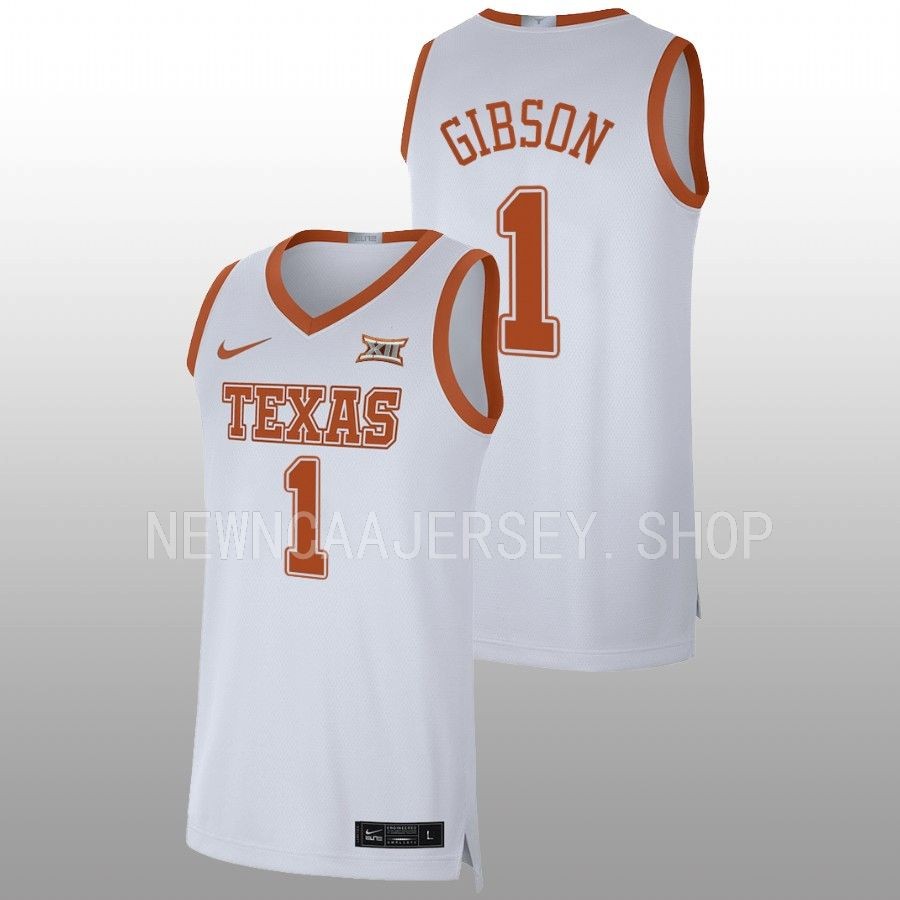 men texas longhorns daniel gibson alumni limited basketball white jersey