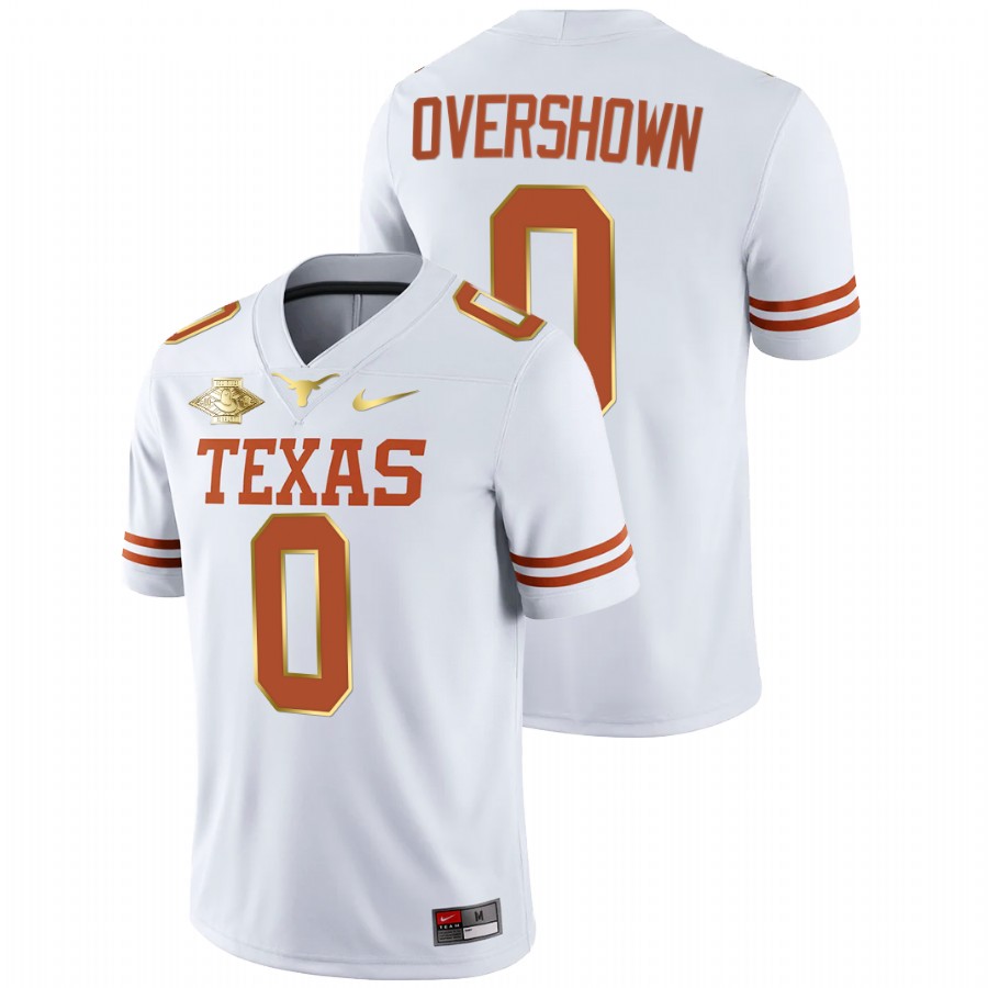 men texas longhorns demarvion overshown white 2021 red river showdown golden edition jersey