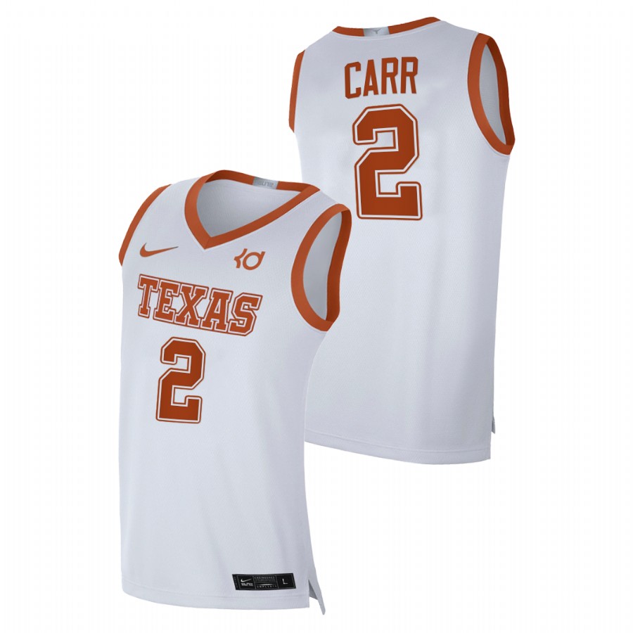 men texas longhorns marcus carr 2021 top transfers alumni player limited white jersey