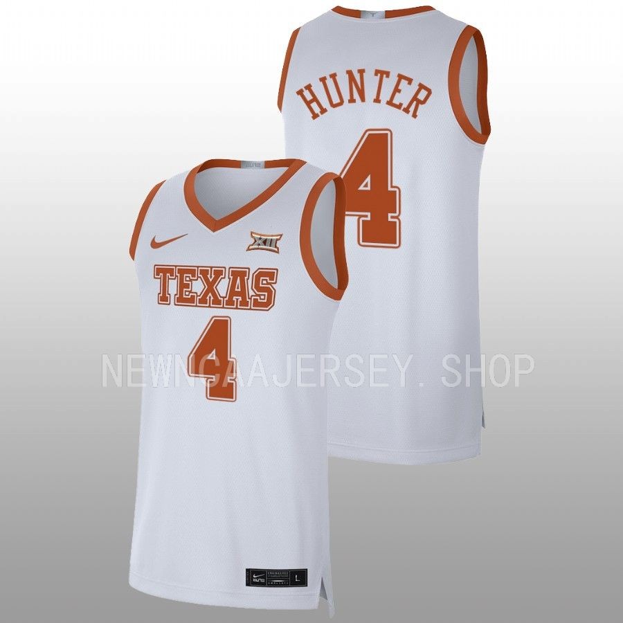 men texas longhorns tyrese hunter 2022 23 limited basketball white jersey
