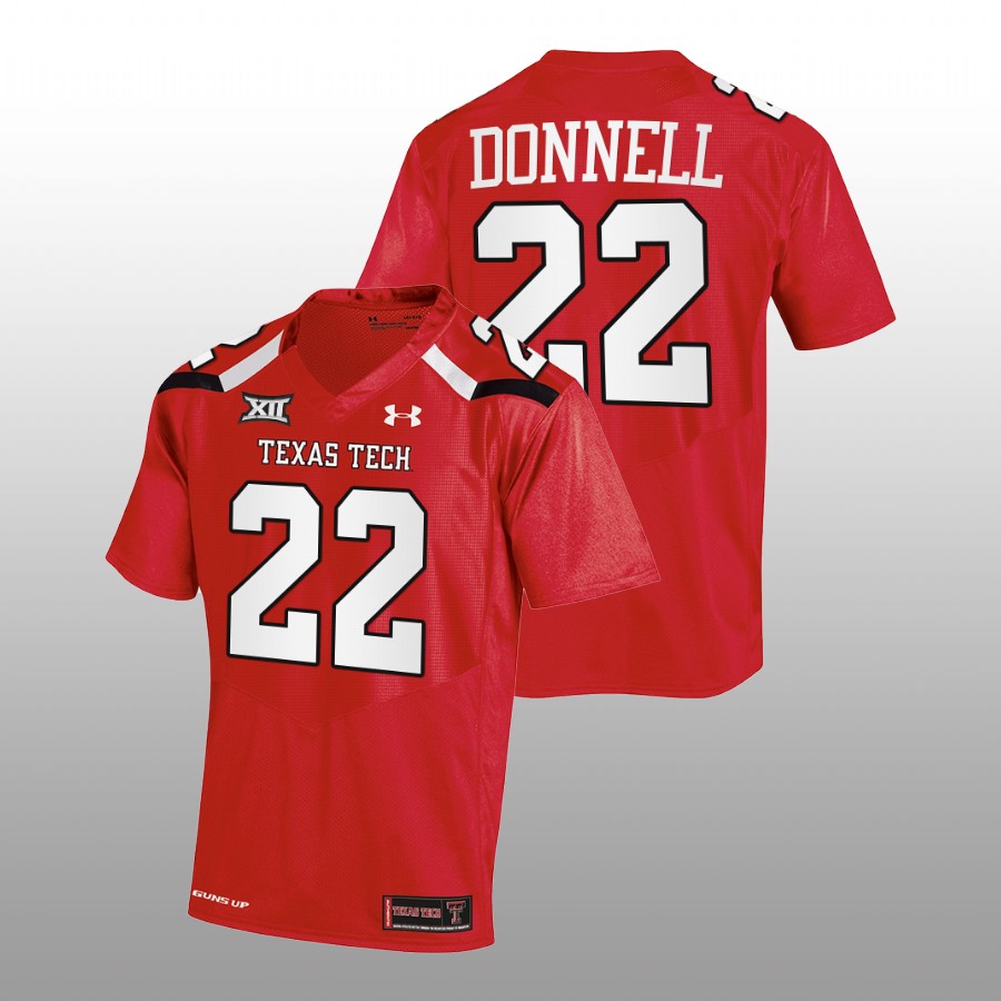 men texas tech red raiders bryson donnell 2022 23 college football red jersey