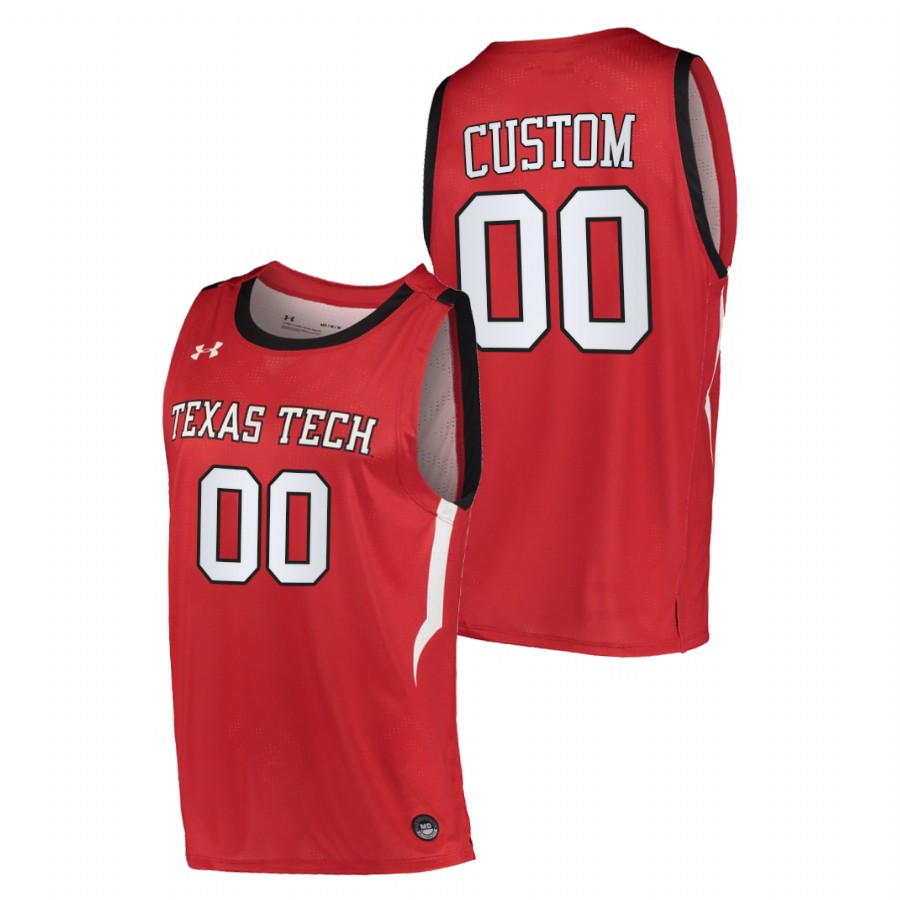 men texas tech red raiders custom 2020 21 basketball alternate red jersey