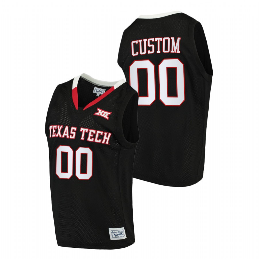 men texas tech red raiders custom 2020 21 basketball alumni limited black jersey