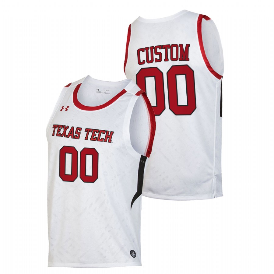 men texas tech red raiders custom 2020 21 basketball replica white jersey