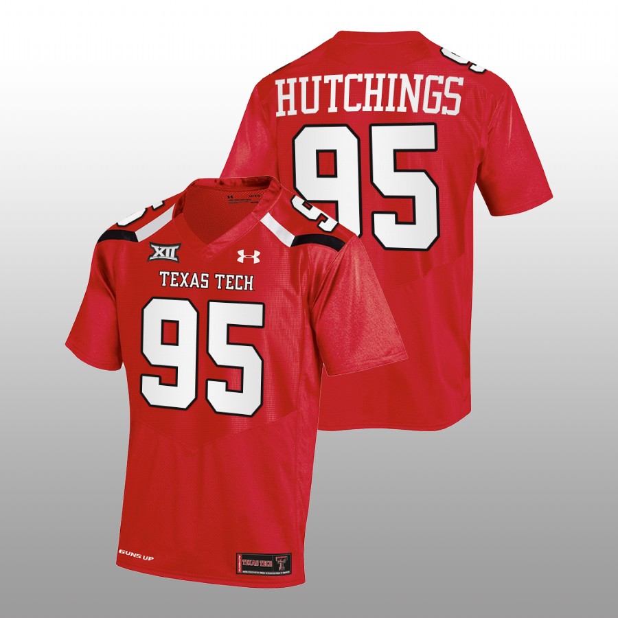 men texas tech red raiders jaylon hutchings 2022 23 college football red jersey