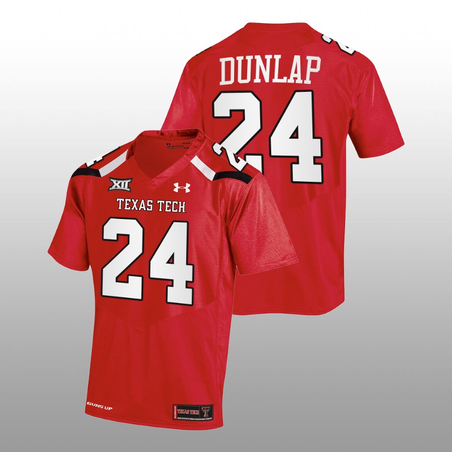 men texas tech red raiders malik dunlap 2022 23 college football red jersey