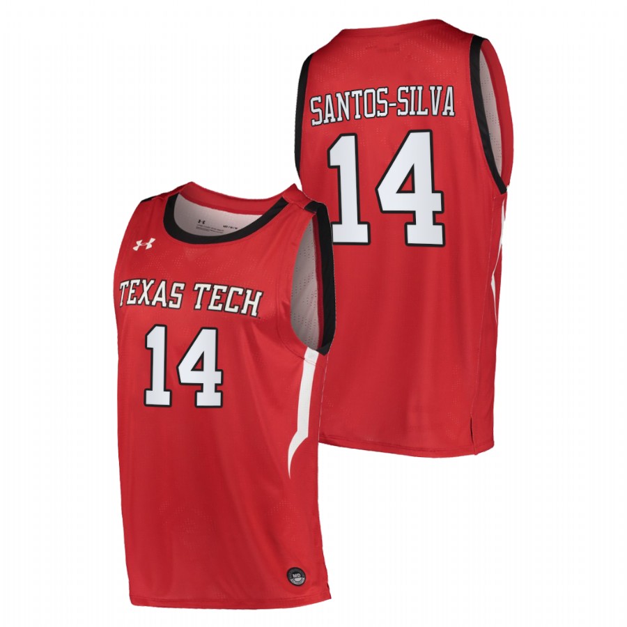 men texas tech red raiders marcus santos silva 2020 21 basketball alternate red jersey