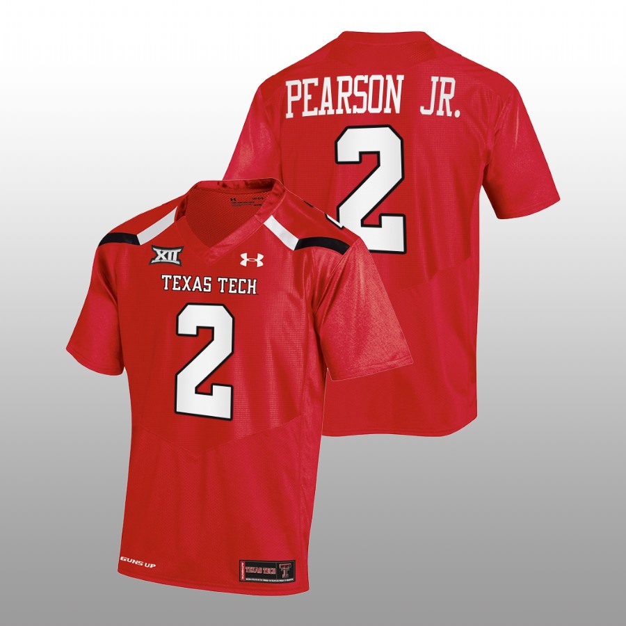 men texas tech red raiders reggie pearson jr. 2022 23 college football red jersey