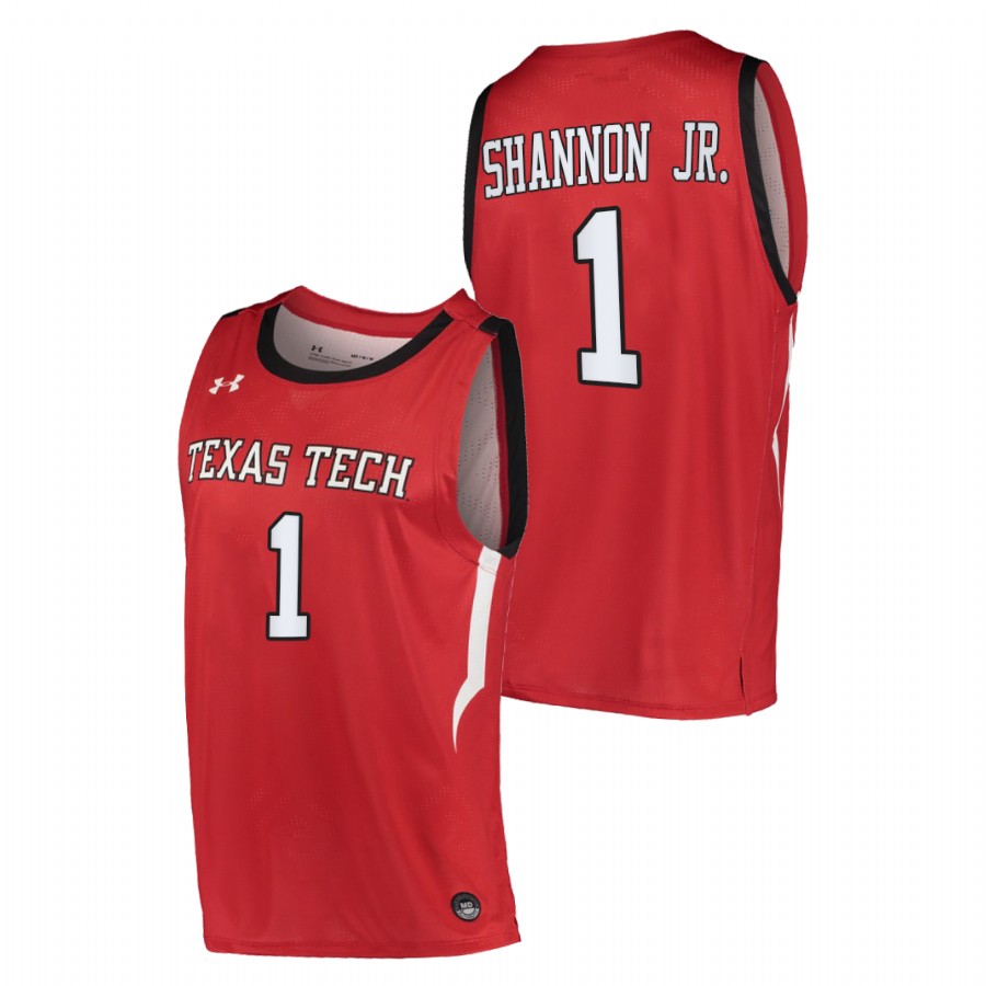 men texas tech red raiders terrence shannon jr. 2022 replica college basketball red jersey