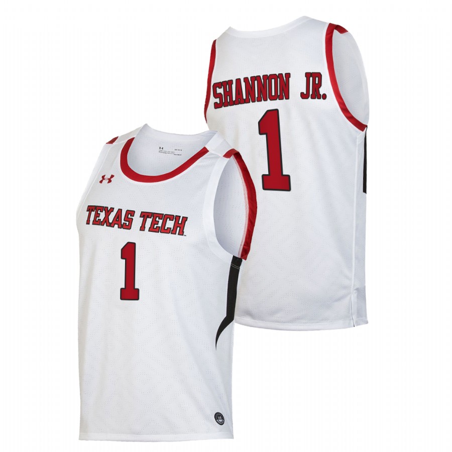 men texas tech red raiders terrence shannon jr. 2022 replica college basketball white jersey