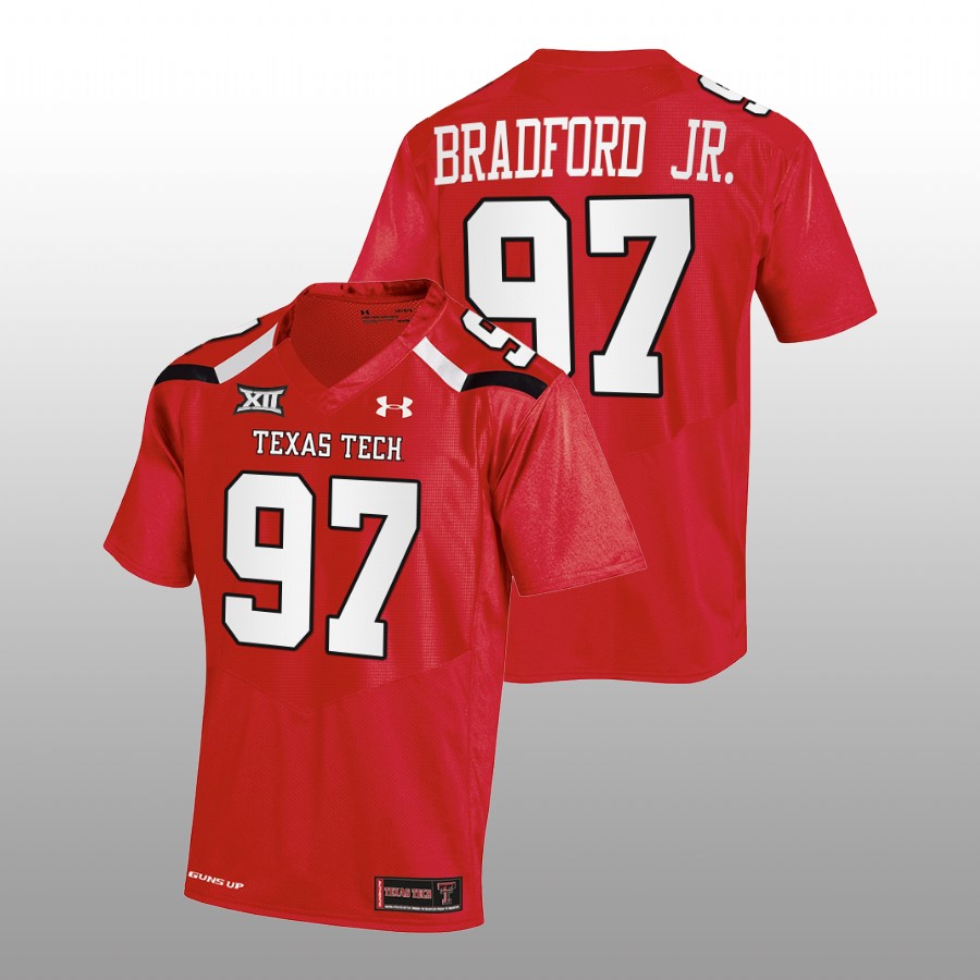 men texas tech red raiders tony bradford jr. 2022 23 college football red jersey