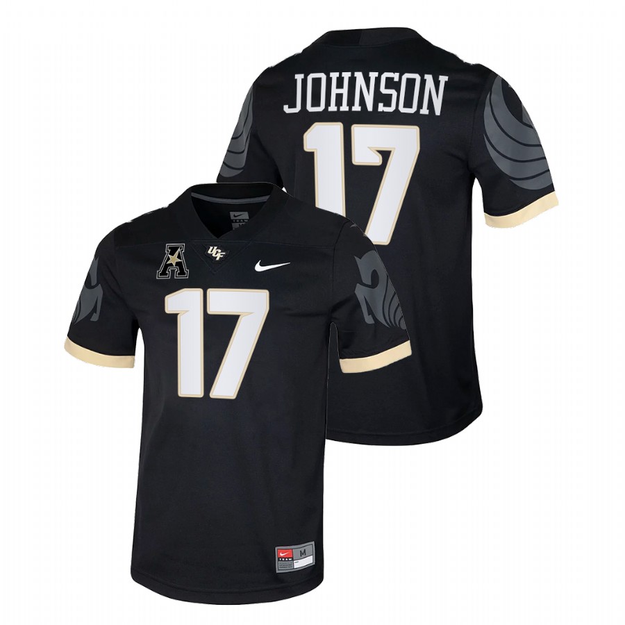 men ucf knights amari johnson 2021 22 college football black jersey