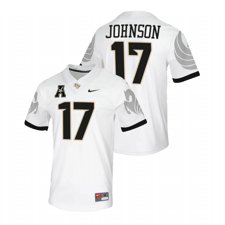 men ucf knights amari johnson 2021 22 college football white jersey