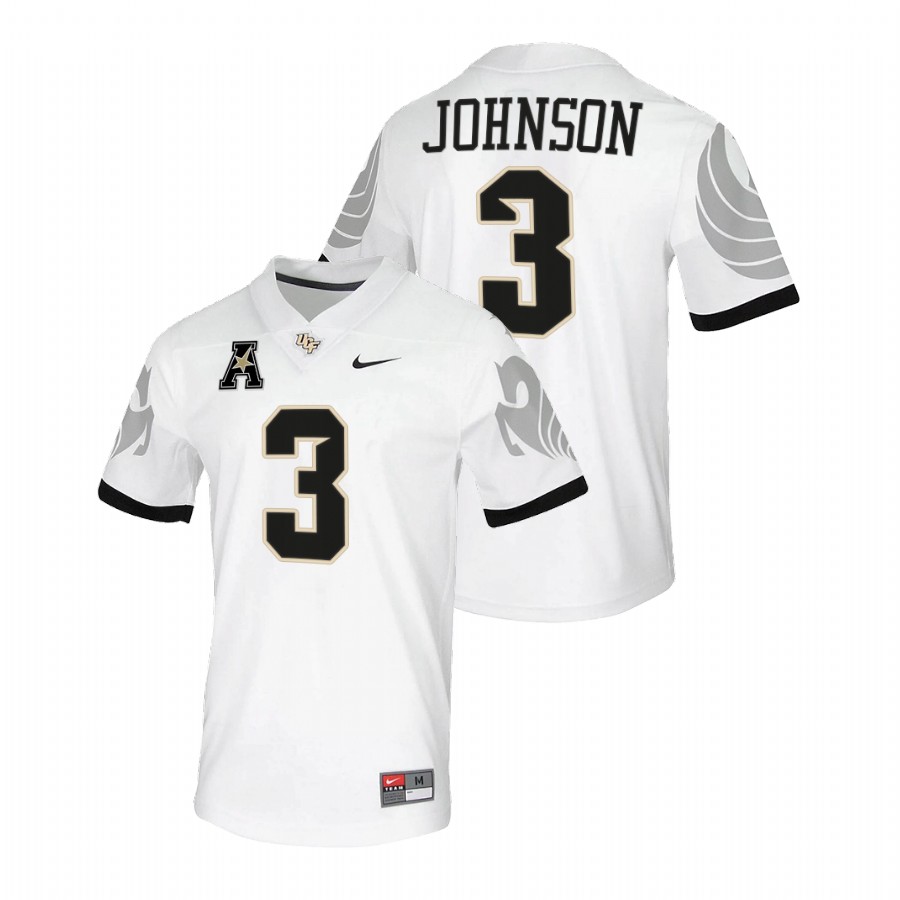 men ucf knights brandon johnson 2021 22 college football white jersey