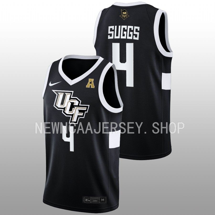 men ucf knights brandon suggs 2022 23 away college basketball black jersey
