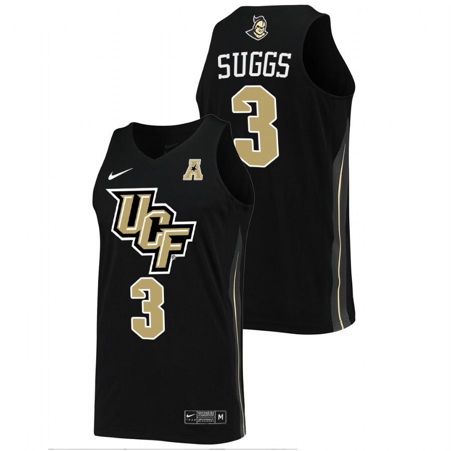 men ucf knights brandon suggs college basketball black jersey