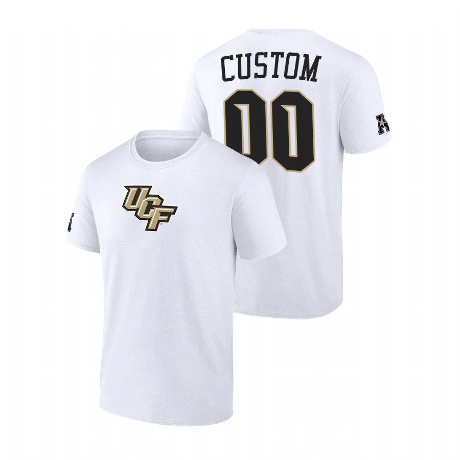 men ucf knights college basketball custom white t shirt