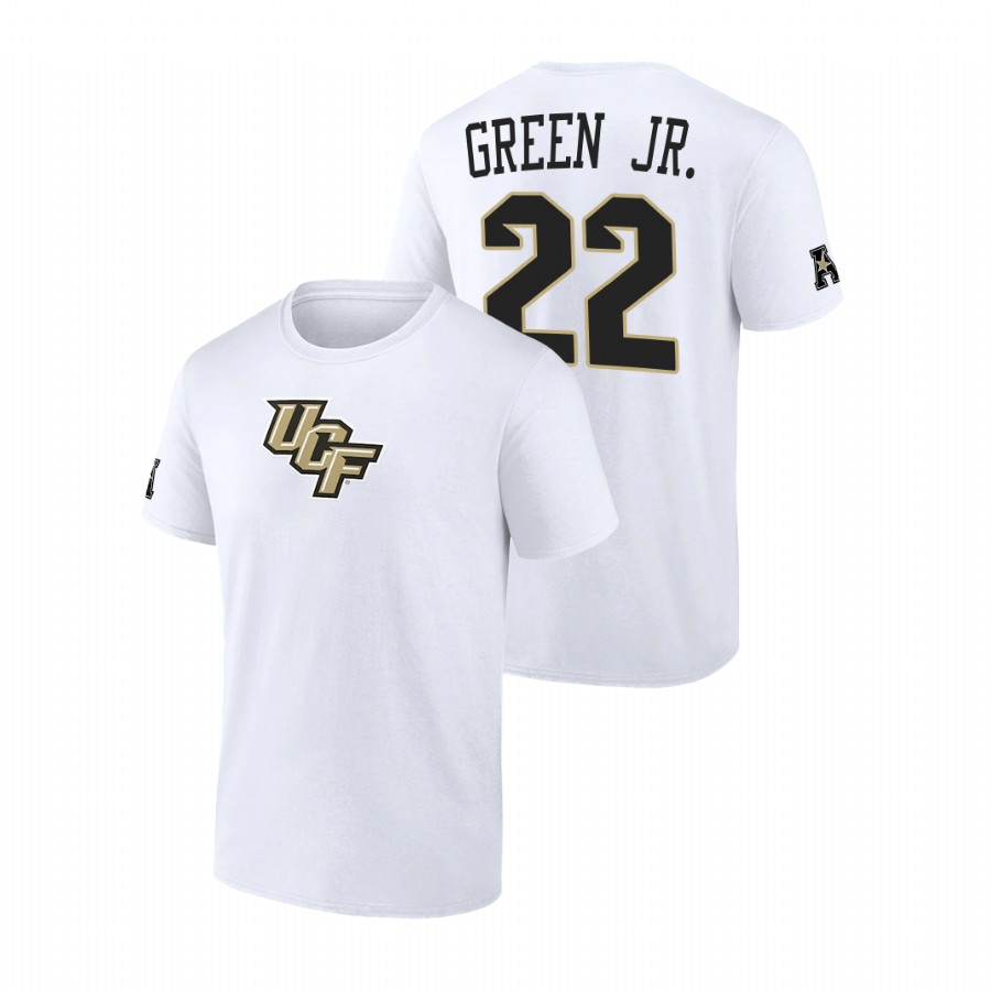 men ucf knights college basketball darin green jr. white t shirt