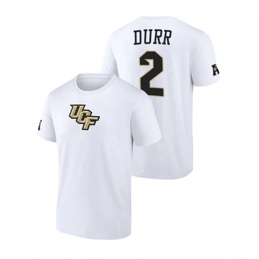 men ucf knights college basketball michael durr white t shirt