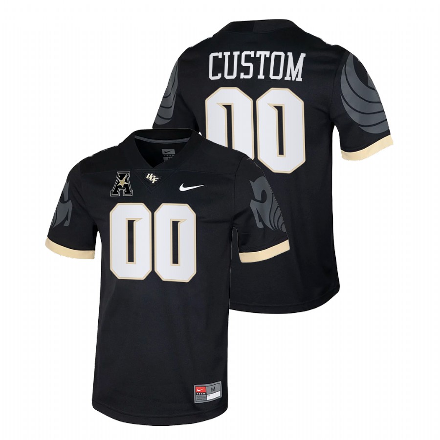 men ucf knights custom 2021 22 college football black jersey